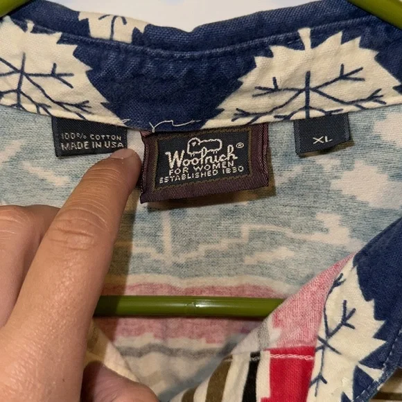 Woolrich Women’s Button Down Long Sleeve Size XL - Picture 3 of 5